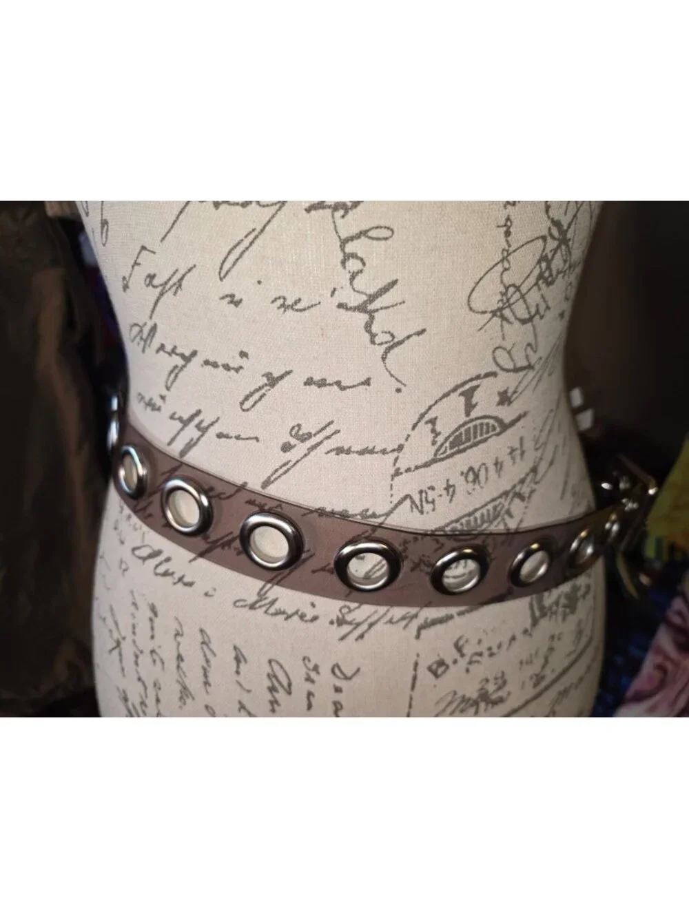 Clear Vinyl Grommet Belt With Silver-Tone Buckle Small